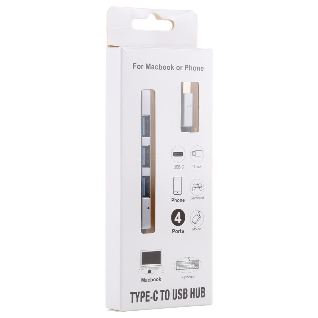 4-Port Usb-C Hub Adapter With Usb 3.0 - Silver Grey 11
