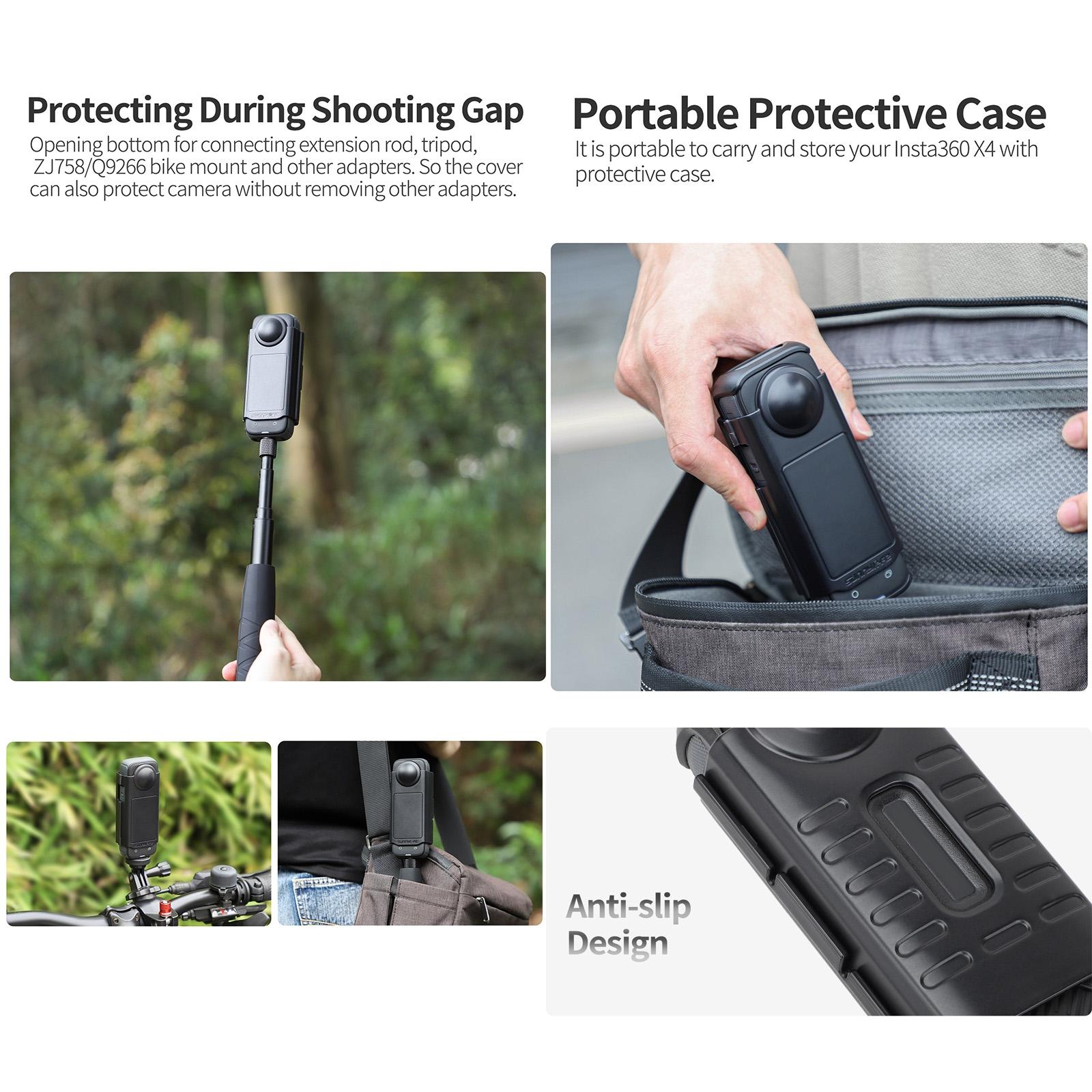 Transparent Black Sunnylife Lens Screen Protector for Insta360 X4 6