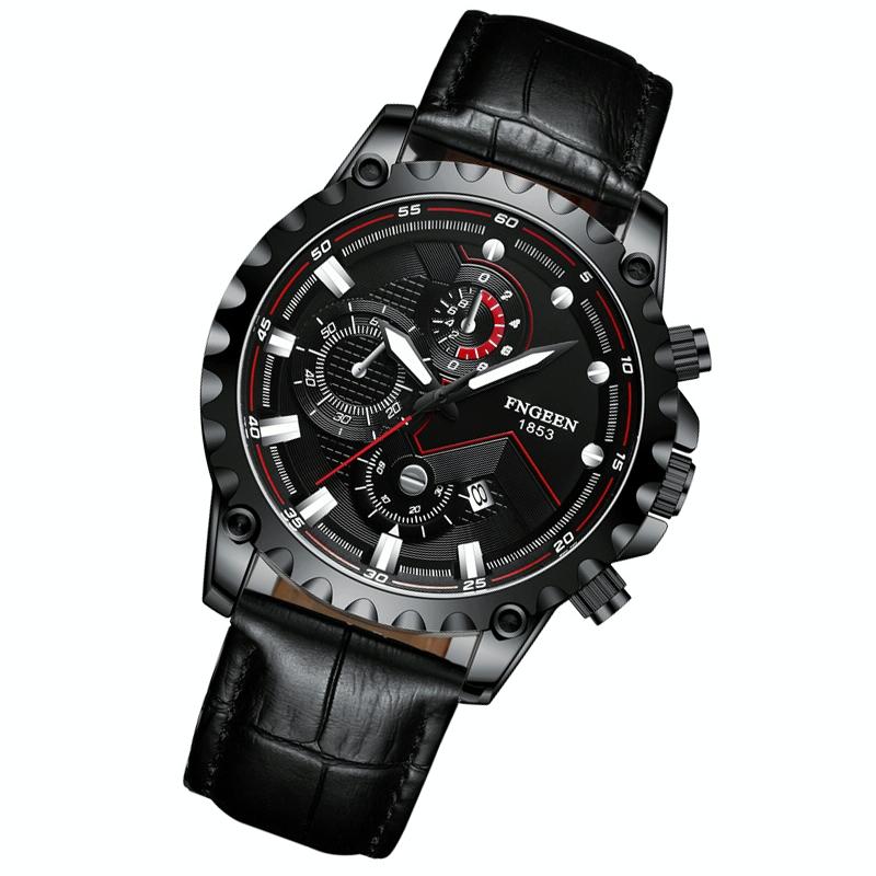 Stainless Steel Waterproof Men Sports Watch - White Net White Shell White Surface 3