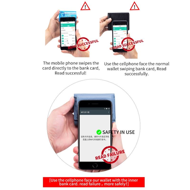 Compact Rfid Leather Coin Purse Wallet - Secure & Stylish - Red 6