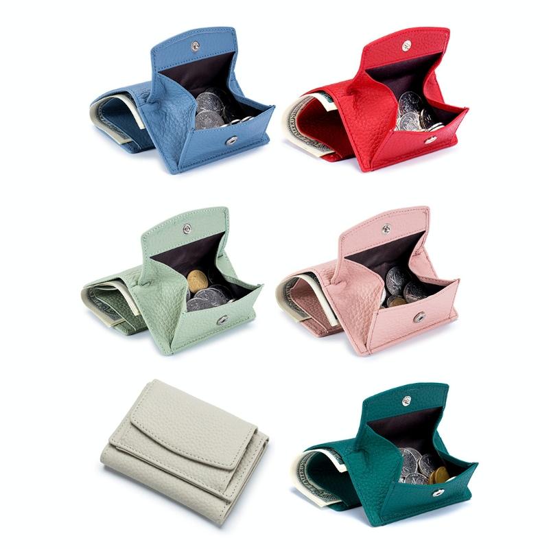 Compact Rfid Leather Coin Purse Wallet - Secure & Stylish - Red 12