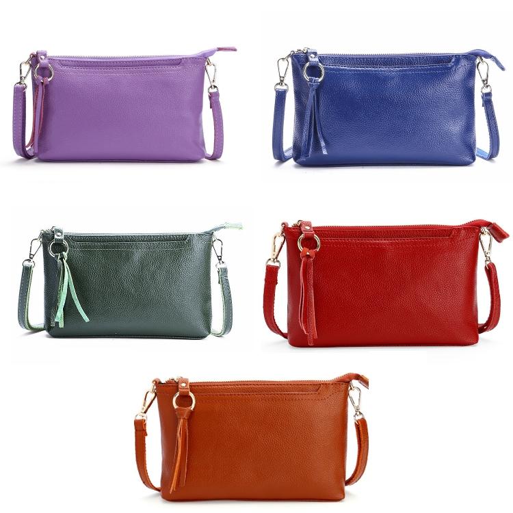 Large Capacity Tassel Shoulder Bag For Women - Ink Green 15