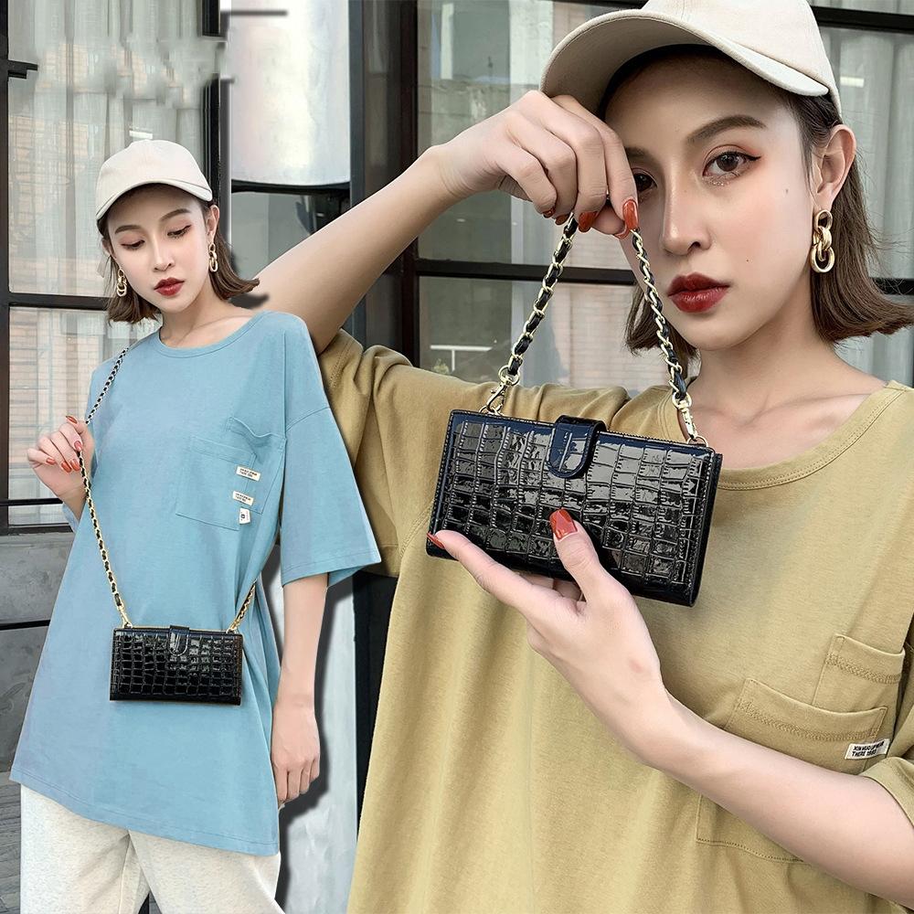 Long Crossbody Mini Shoulder Bag For Coins & Phone - Beige 6