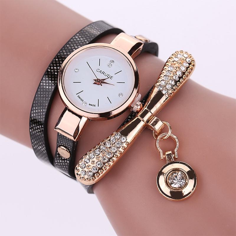 Stylish Leather Band Watch for Women - Casual Design - White 15