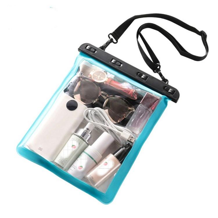 Waterproof Single Shoulder Bag For Mobile Phone Small Objects Multipurpose Design - Lake Blue 11