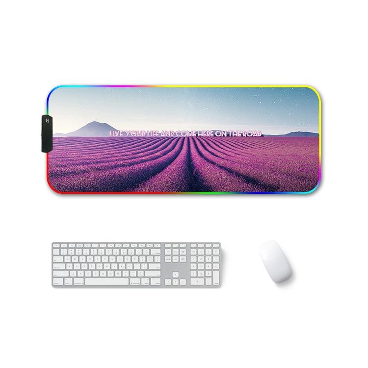 Rubber Thermal Transfer Rgb Luminous Non-Slip Mouse Pad - Brontosaurus 9