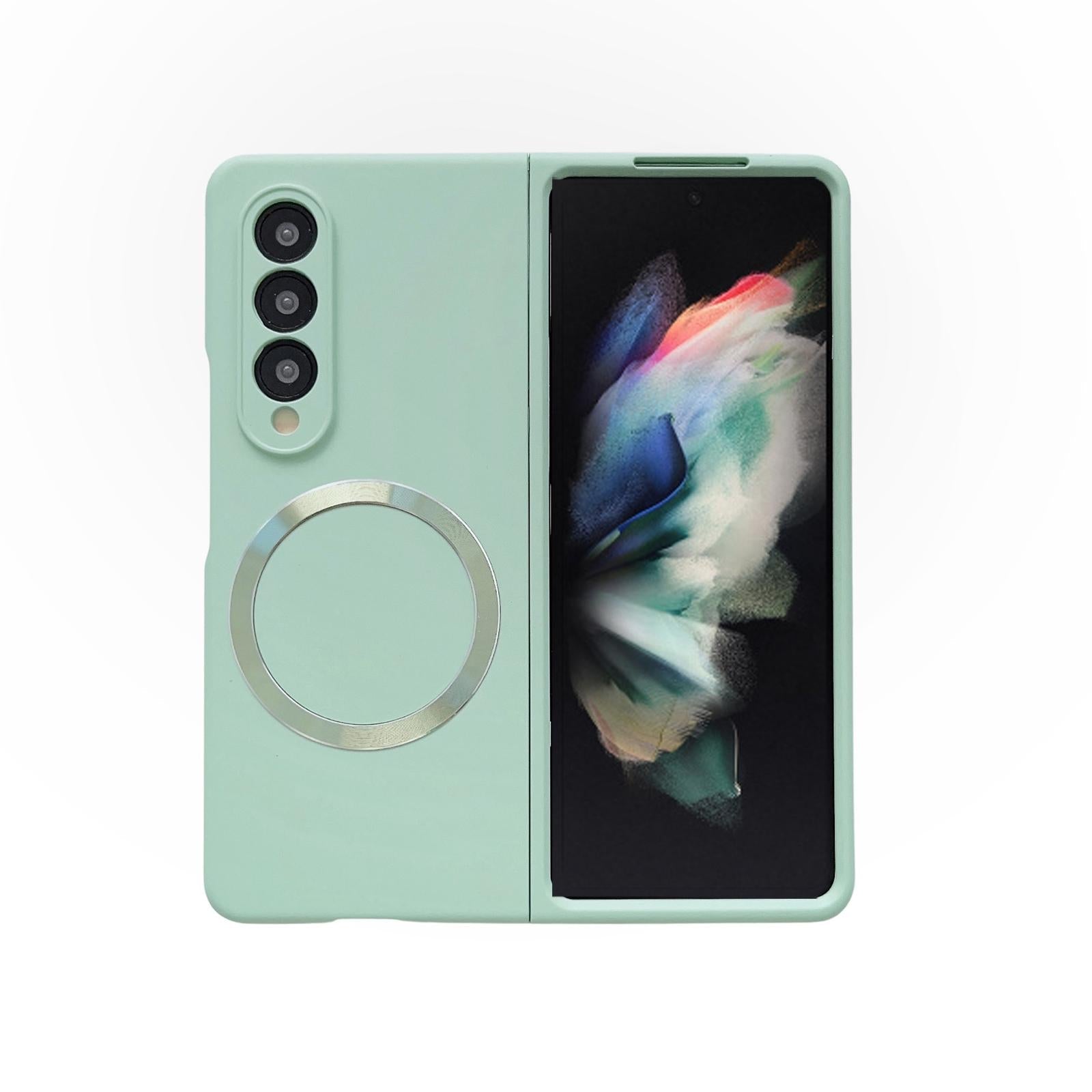 For Samsung Galaxy Z Fold4 5G Magnetic Skin Case - Magsafe - Royal Blue 12