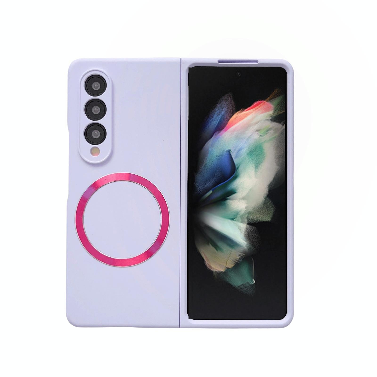 For Samsung Galaxy Z Fold4 5G Magnetic Skin Case - Magsafe - Royal Blue 14
