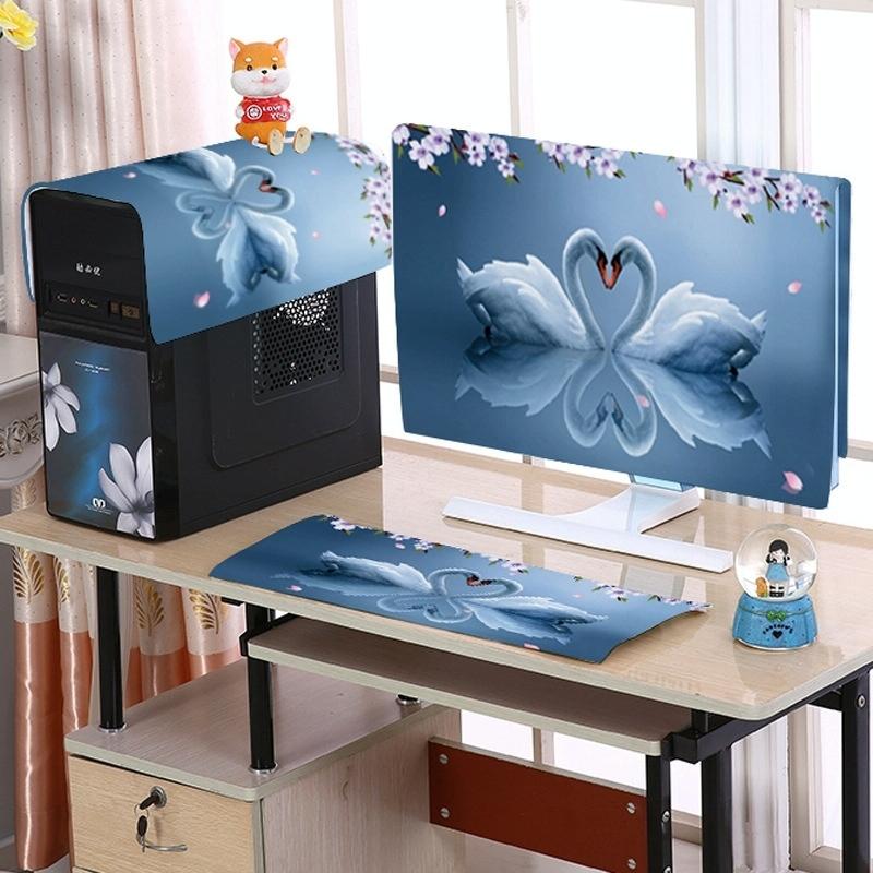 22 Desktop Computer Lcd Monitor Dust-proof Cover - Cloth Material - Grey Deer 13