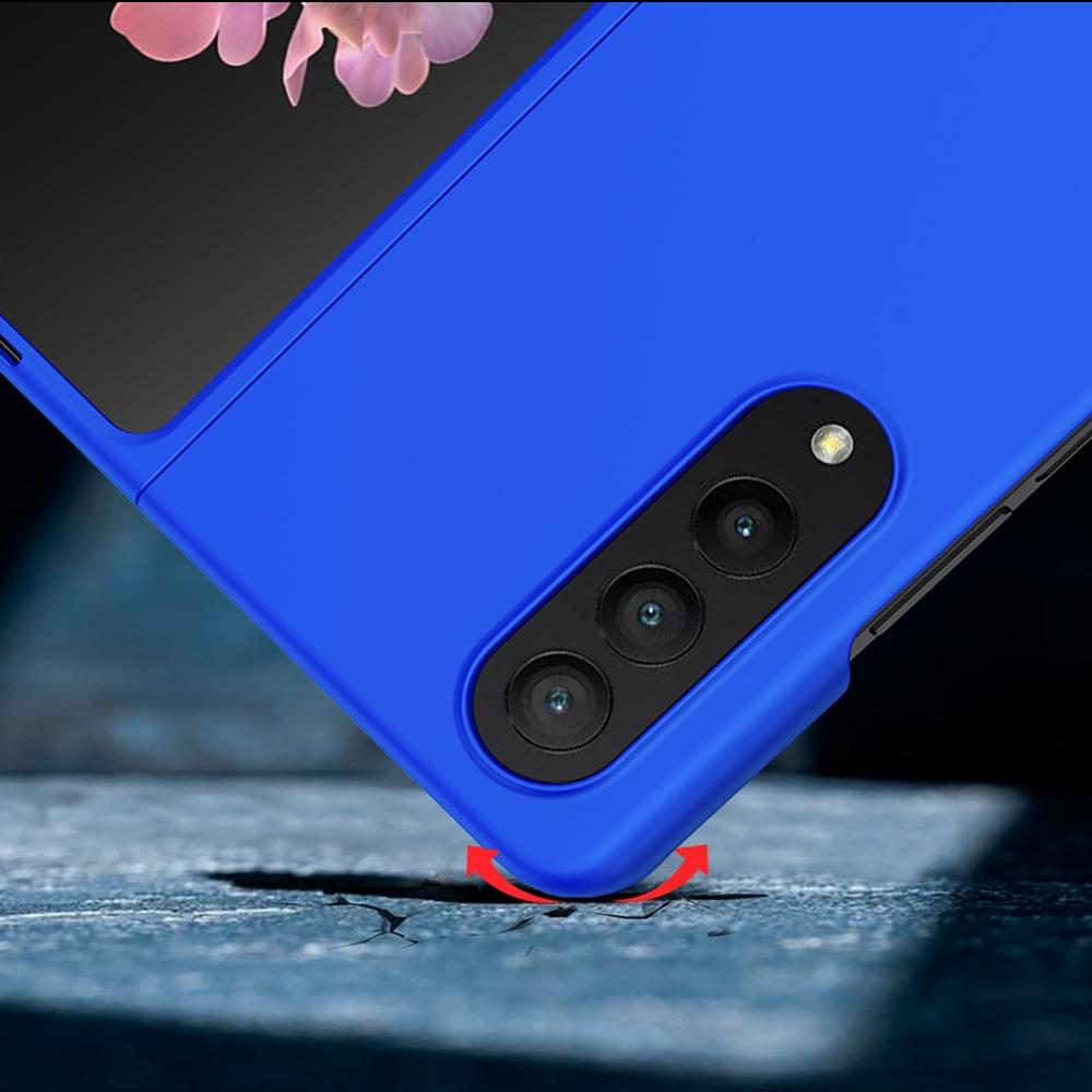 For Samsung Galaxy z Fold4 5G Smooth Skin Phone Case with Big Hole Fuel Injection - Lemon Yellow 5