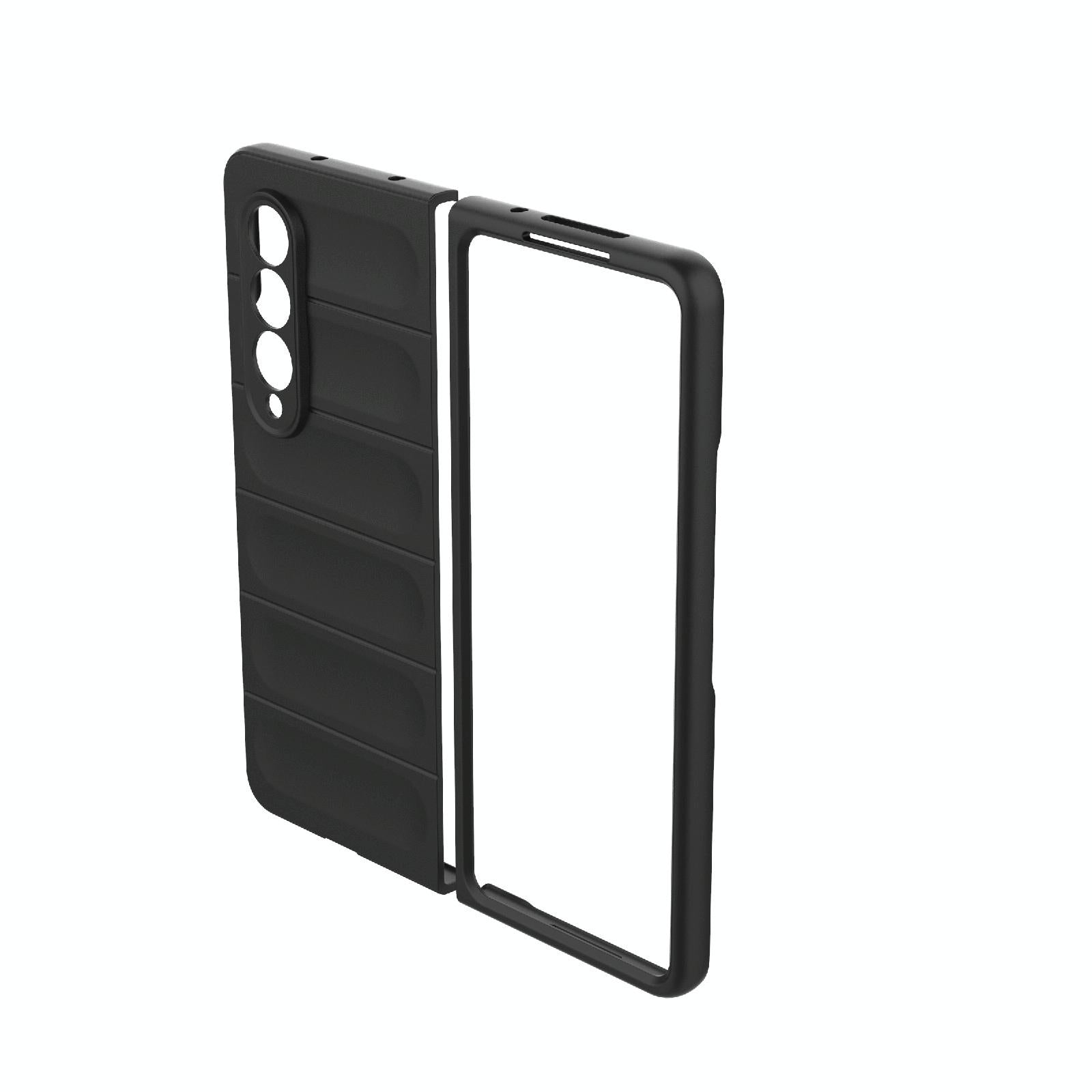 For Samsung Galaxy Z Fold4 5G Foldable Shockproof Phone Case with Magic Shield - Slim Design - Wine Red 5