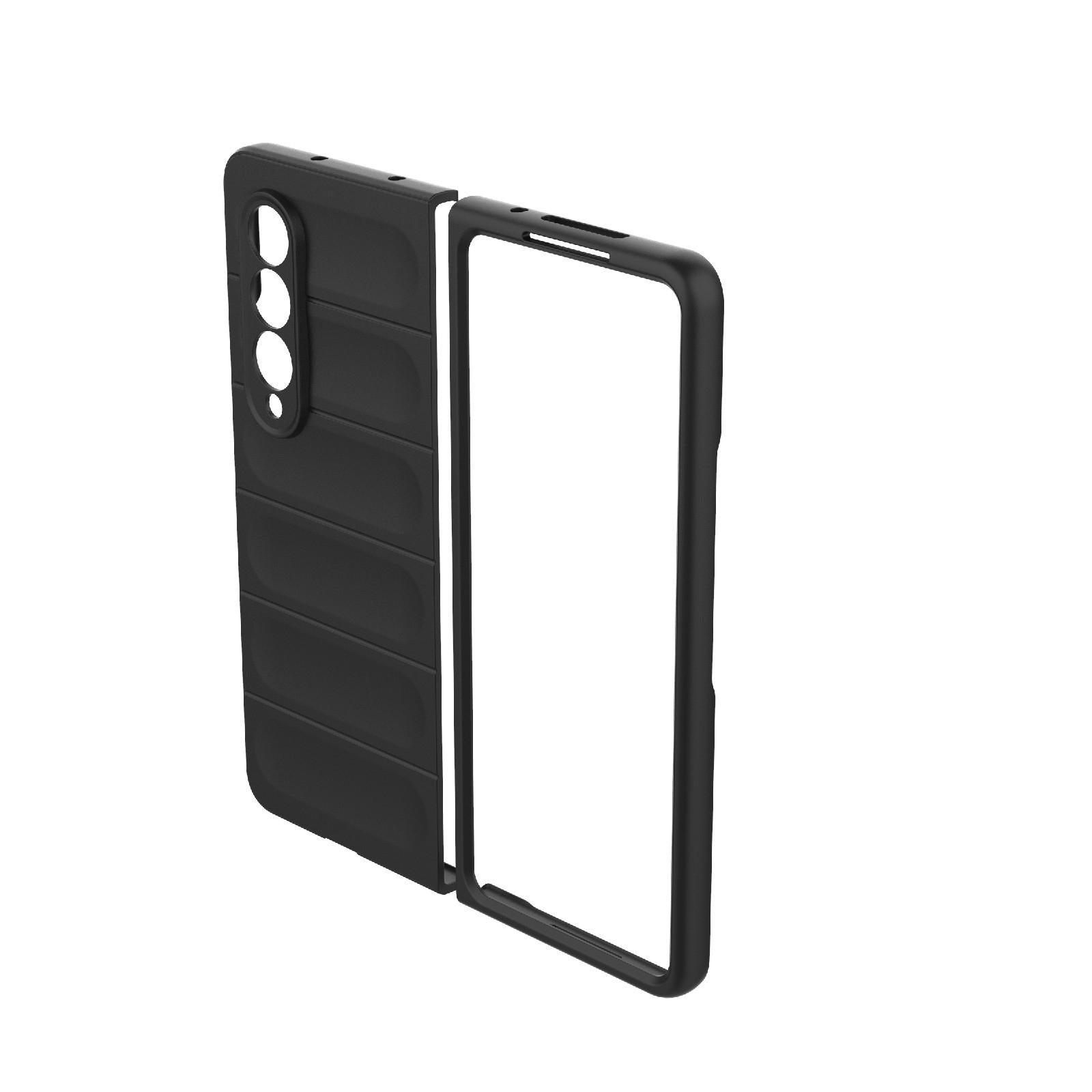 For Samsung Galaxy Z Fold4 5G Foldable Shockproof Phone Case with Magic Shield - Slim Design - Wine Red 10