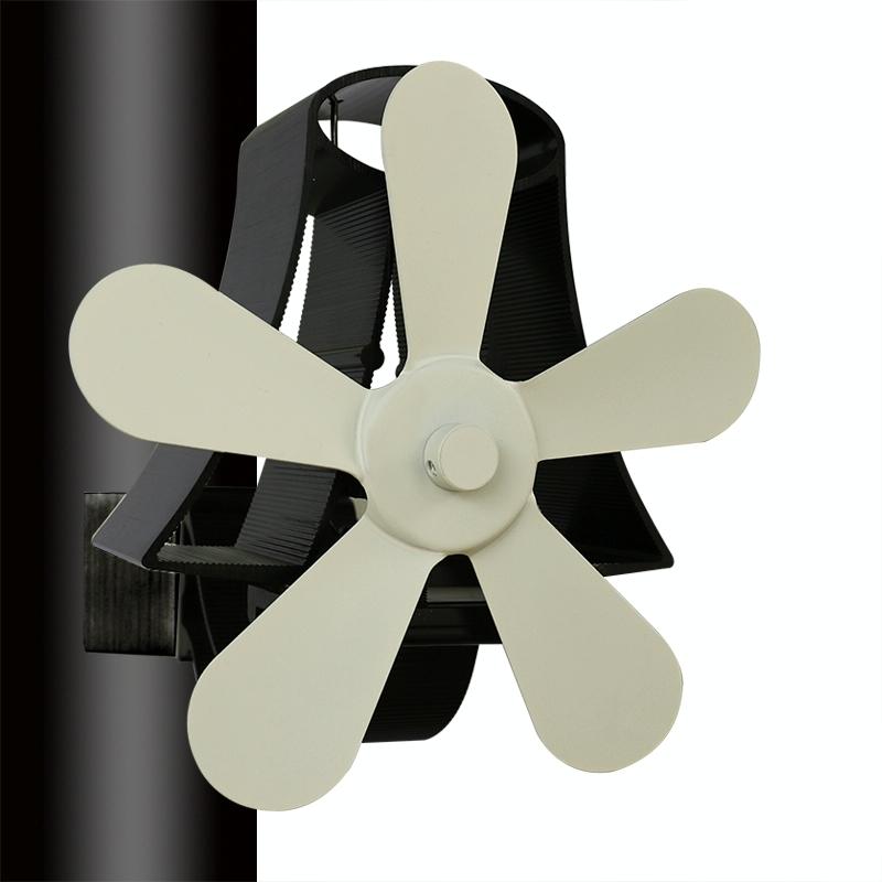 High Temp 5-blade Heat Powered Stove Fan for Fireplaces - Gold 8