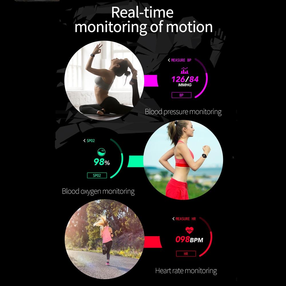 Waterproof Smart Bracelet With Colour Screen - Call Heart Bp Sleep Oxygen Monitoring - Gold 13