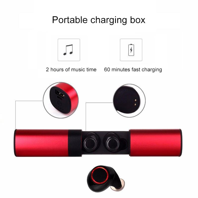 Wireless Tws Bluetooth V5.0 Earphones with Drawer Type S2 Design - Gold 4