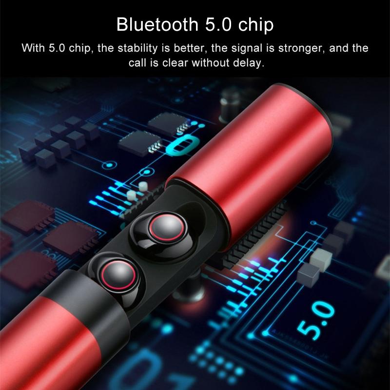 Wireless Tws Bluetooth V5.0 Earphones with Drawer Type S2 Design - Gold 10