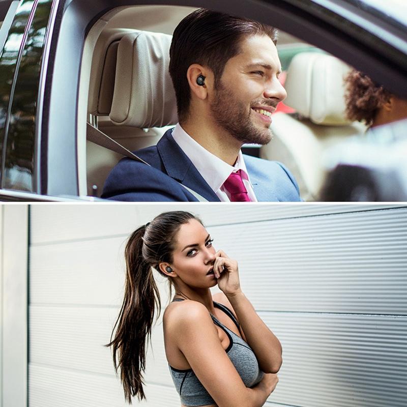 Wireless Tws Bluetooth V5.0 Earphones with Drawer Type S2 Design - Gold 11