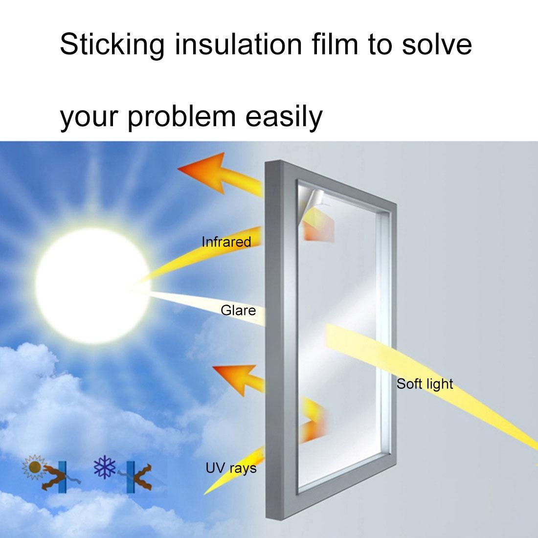 100cm x 1m Uv Reflective one Way Privacy Window Film Sticker - Gold 8