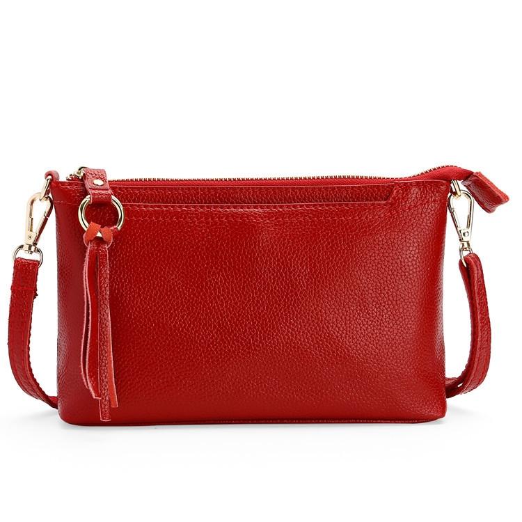 Large Capacity Tassel Shoulder Bag For Women - Jujube Red