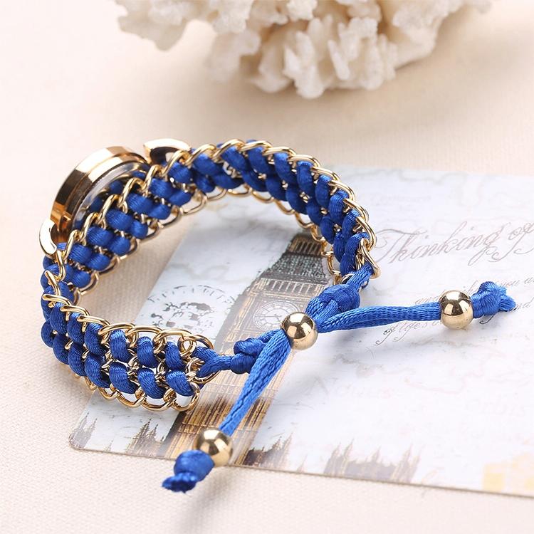 Quartz Wrist Watch with Knitting Rope Chain for Women - White 5