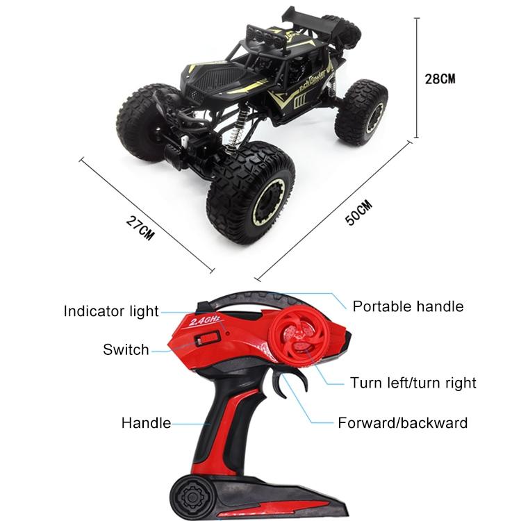 1:8 Alloy Remote Control Climbing Car Off-road Vehicle Toy - Gold 10