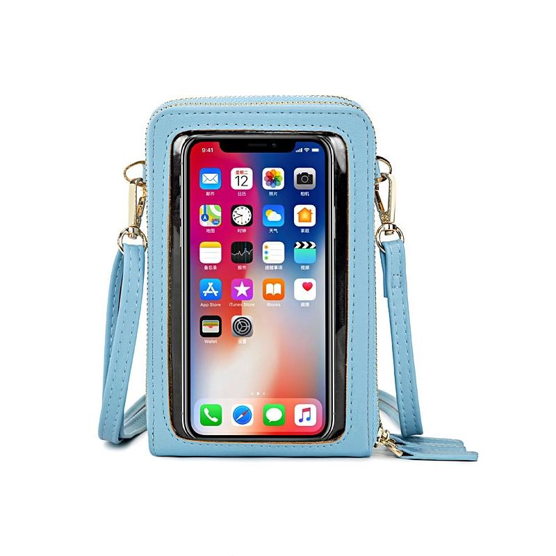 Multifunctional Touch Screen Phone Bag - Light Blue