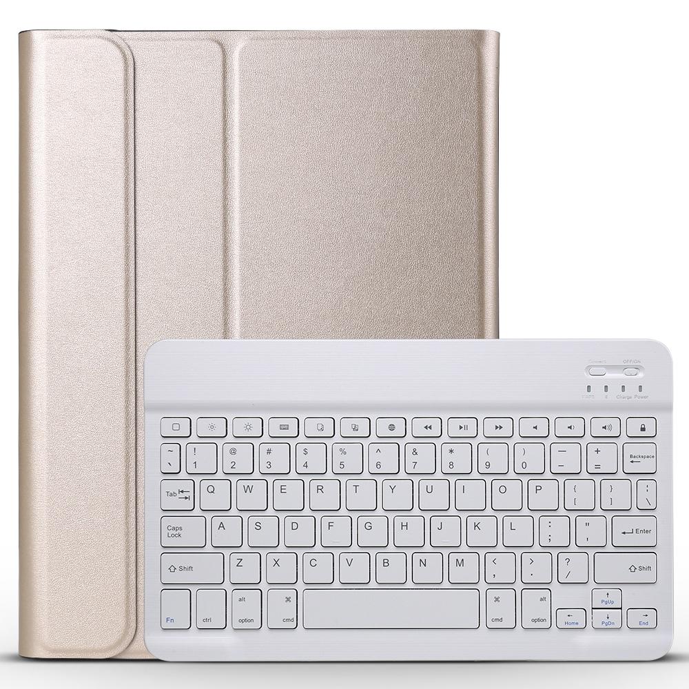 Bluetooth Keyboard & Leather Tablet Case For Ipad Pro 11 Detachable Brushed Texture Horizontal Flip Holder - Gold 10