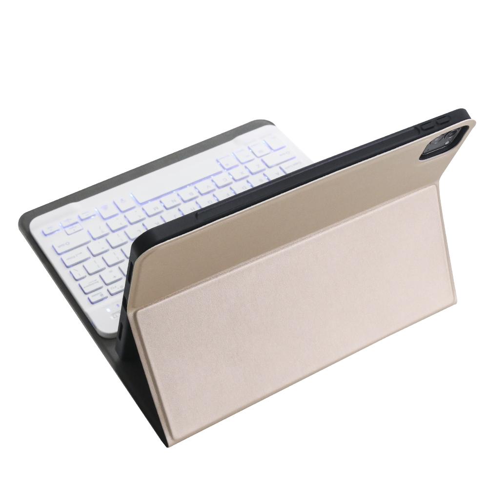 Detachable Bluetooth Keyboard Case For Ipad Pro 11 With Backlight & Pen Slot - Gold 10