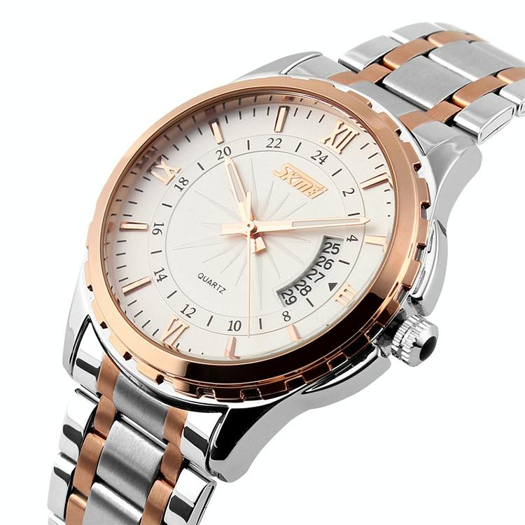 Waterproof Multifunctional Quartz Wrist Watch - Fashionable and Business-ready - Gold 13
