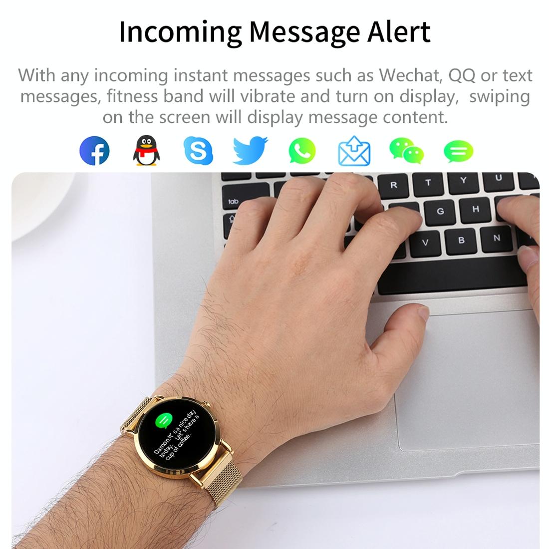 Smart Bracelet With Call Heart Bp Sleep And Oxygen Monitoring - Gold 6