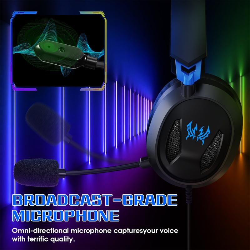 Omni Mic Gaming Headset 1.7M Cable Black+Blue - Black+Green 5