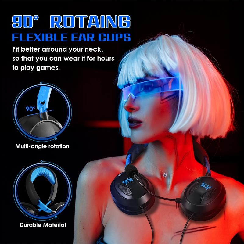 Omni Mic Gaming Headset 1.7M Cable Black+Blue - Black+Green 10