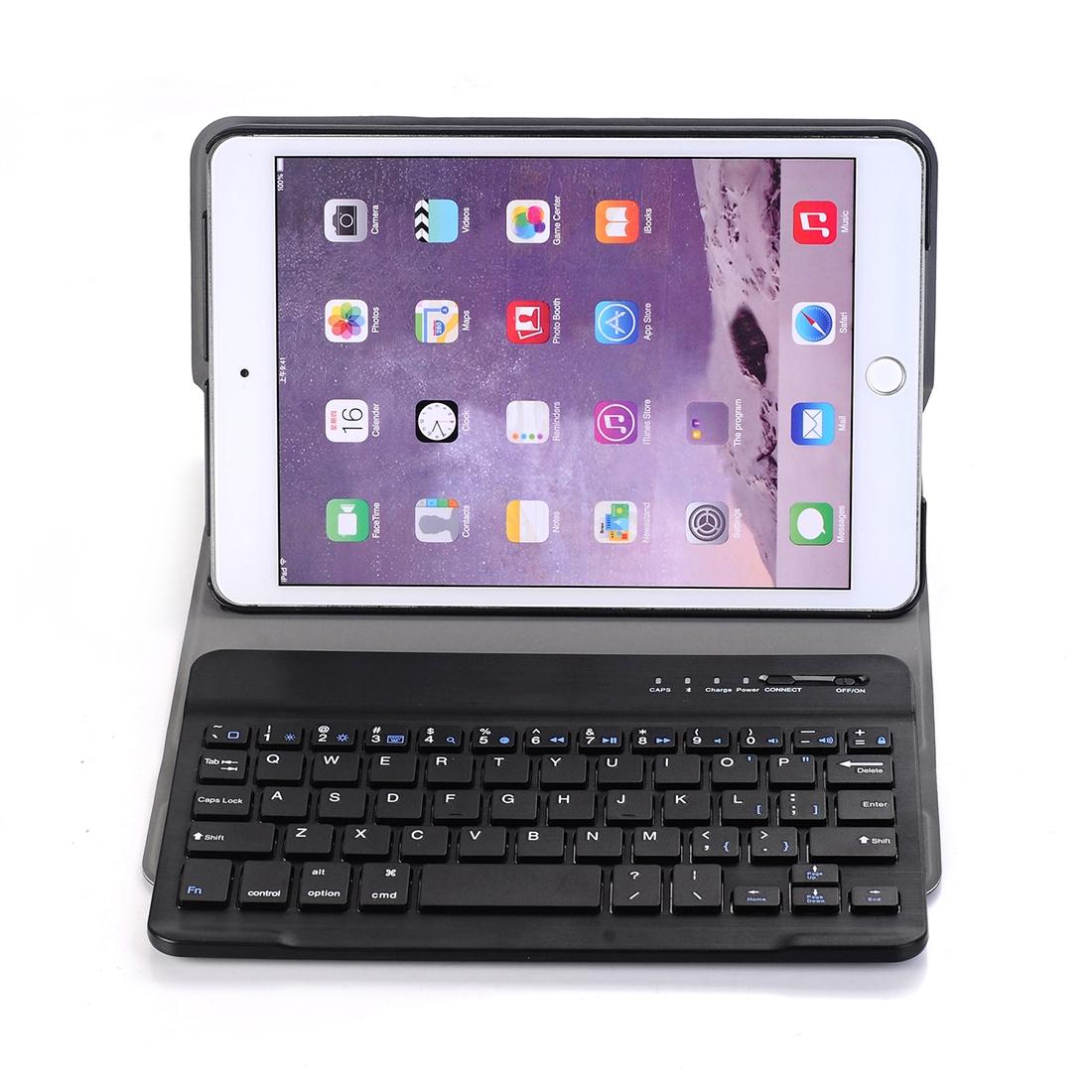 Universal Ultra-Thin Tablet Case With Bluetooth Keyboard For Ipad Mini 3 / 2 / 1 - Horizontal Flip Design - Gold 9