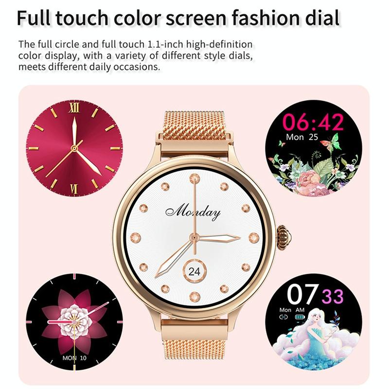 Waterproof Women Menstrual Cycle Smart Watch Gold 4