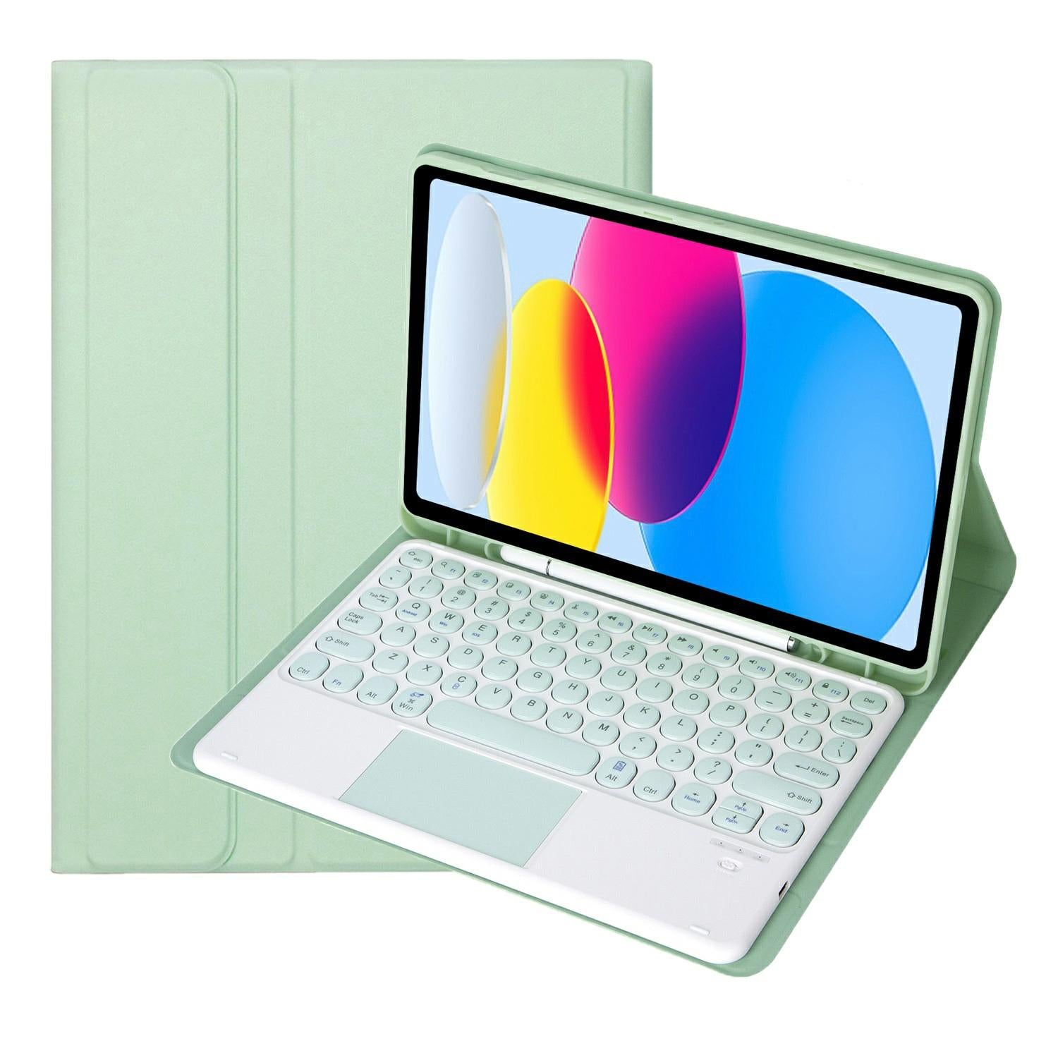 2022 Ipad 10.9 Lambskin Bluetooth Keyboard Case With Pen Slot - Gold 14