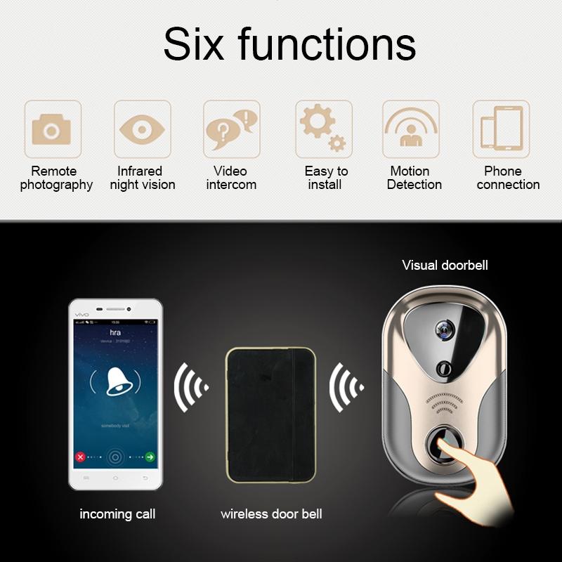 Smart Wifi Doorbell With Hd Intercom Night Vision & Micro Sd Support - Gold 12