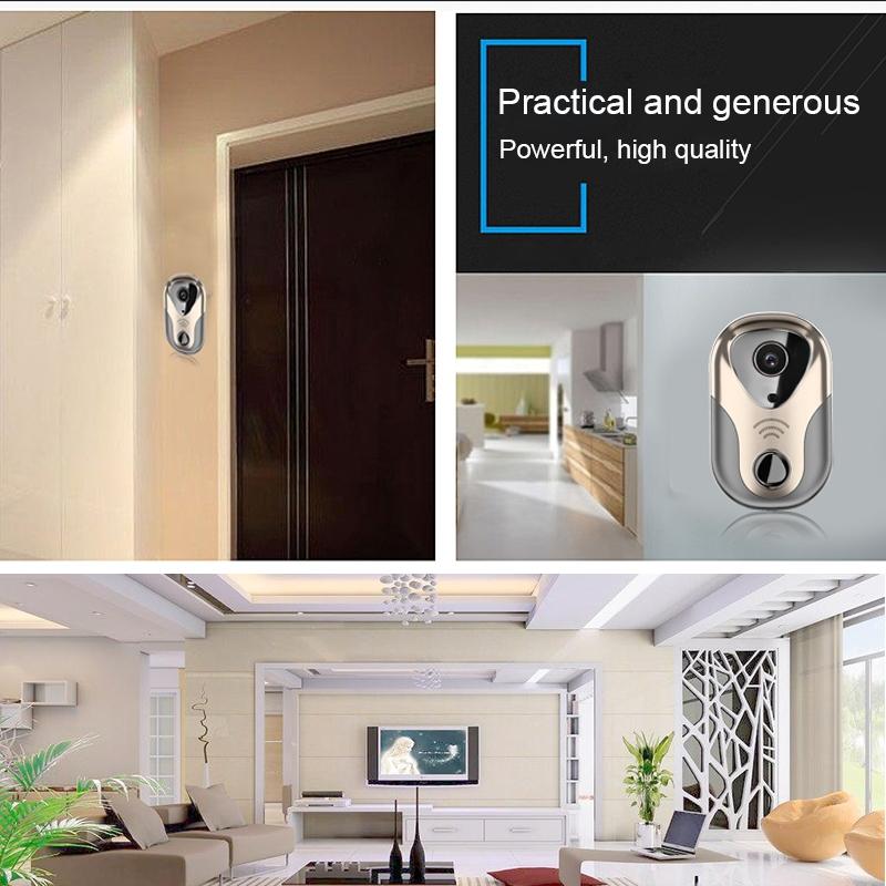 Smart Wifi Doorbell With Hd Intercom Night Vision & Micro Sd Support - Gold 13