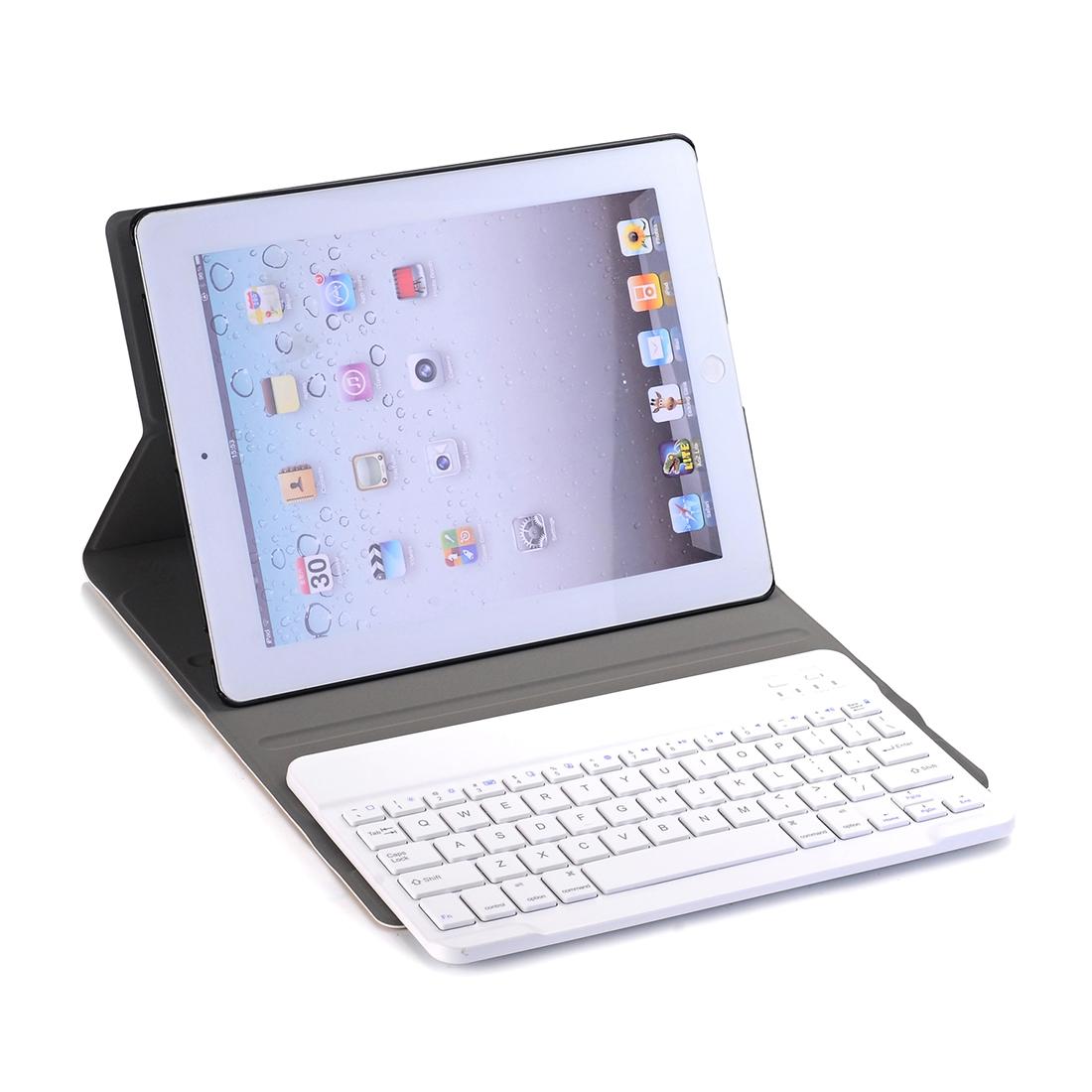 Universal Ultra-Thin Tablet Case With Bluetooth Keyboard For Ipad 4 / 3 / 2 - Horizontal Flip - Gold 5