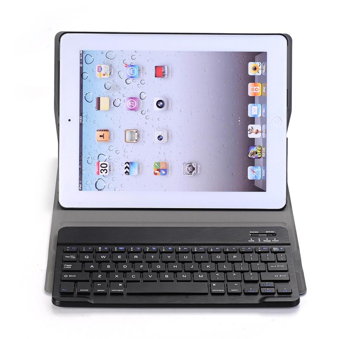 Universal Ultra-Thin Tablet Case With Bluetooth Keyboard For Ipad 4 / 3 / 2 - Horizontal Flip - Gold 12