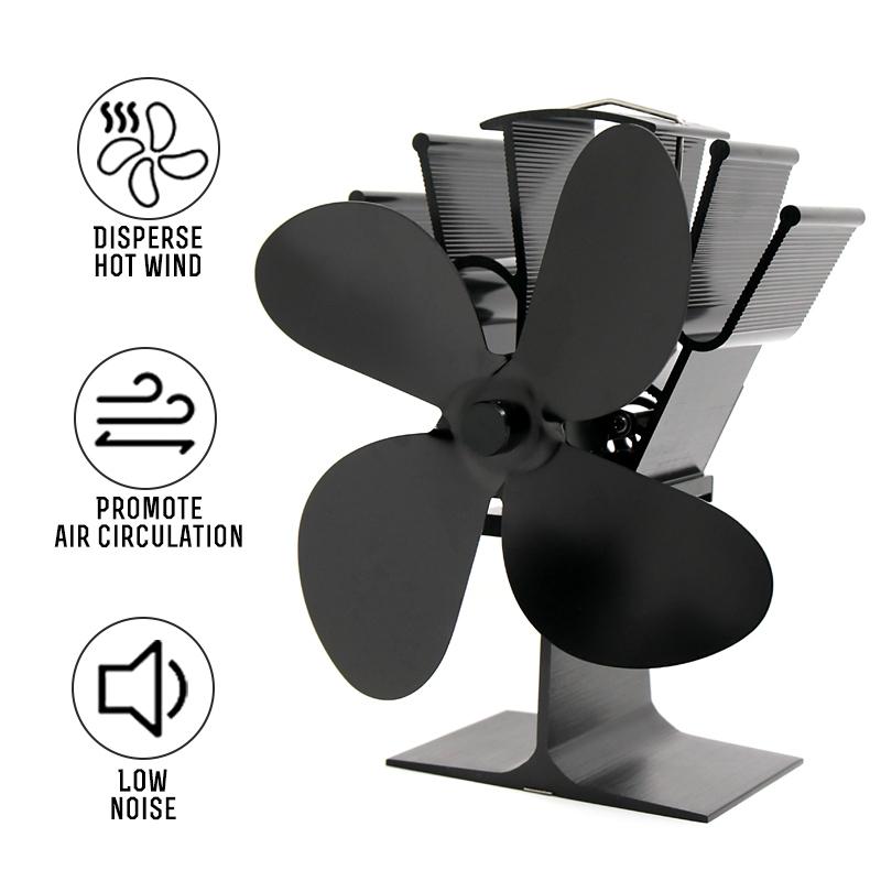 Eco-friendly Heat Powered Stove Fan for Wood / Gas / Pellet Stoves - Gold 3