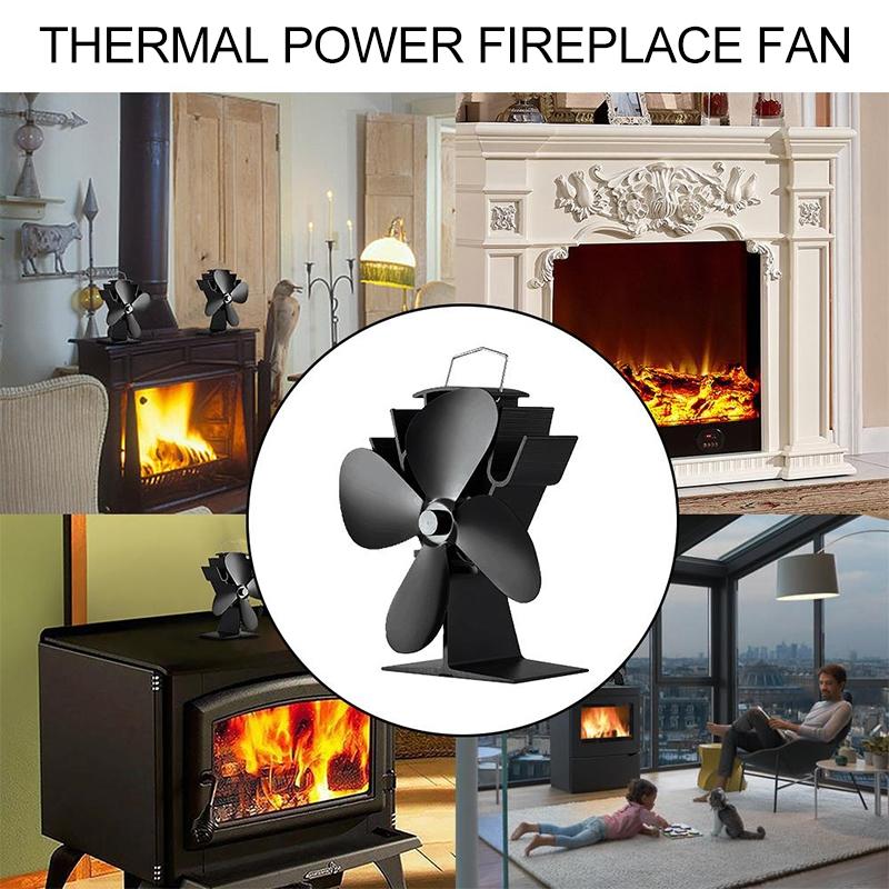 Eco-friendly Heat Powered Stove Fan for Wood / Gas / Pellet Stoves - Gold 8