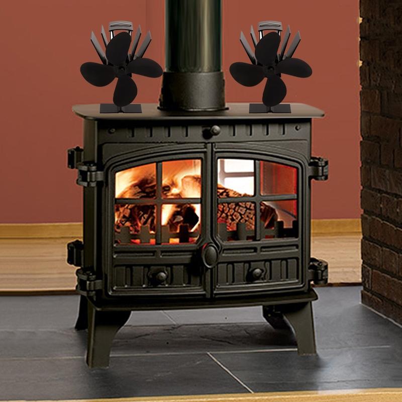Eco-friendly Heat Powered Stove Fan for Wood / Gas / Pellet Stoves - Gold 9