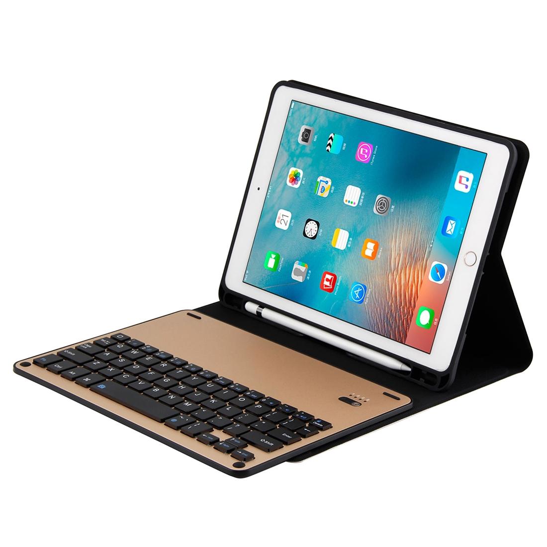 Bluetooth Keyboard & Leather Tablet Case For Ipad Air / Pro 9.7 - Detachable Water Repellent Magnetic Sleep Function 3-Gear Angle Adjustment Pen Slot - Gold 11