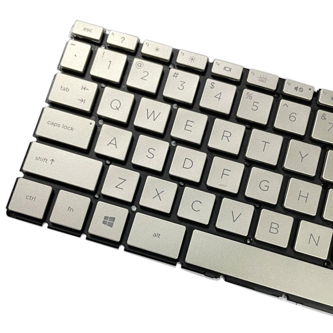 Backlit us Keyboard for Hp Pavilion X360 14 Laptops - Gold 5