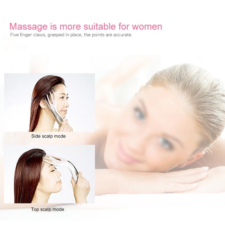 Portable Multifunctional Head Massager Comb Battery Powered Gold 8