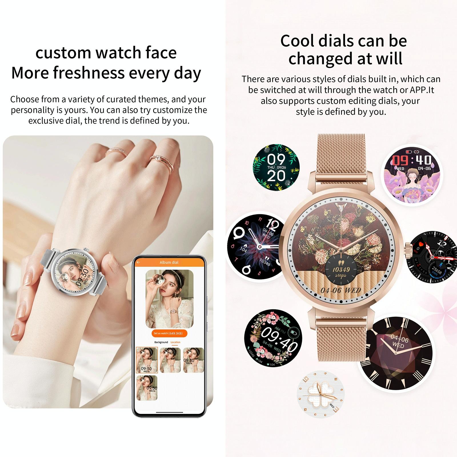 Menstrual Period Smart Bracelet With Blood Pressure And Heart Rate Monitoring - Gold 10