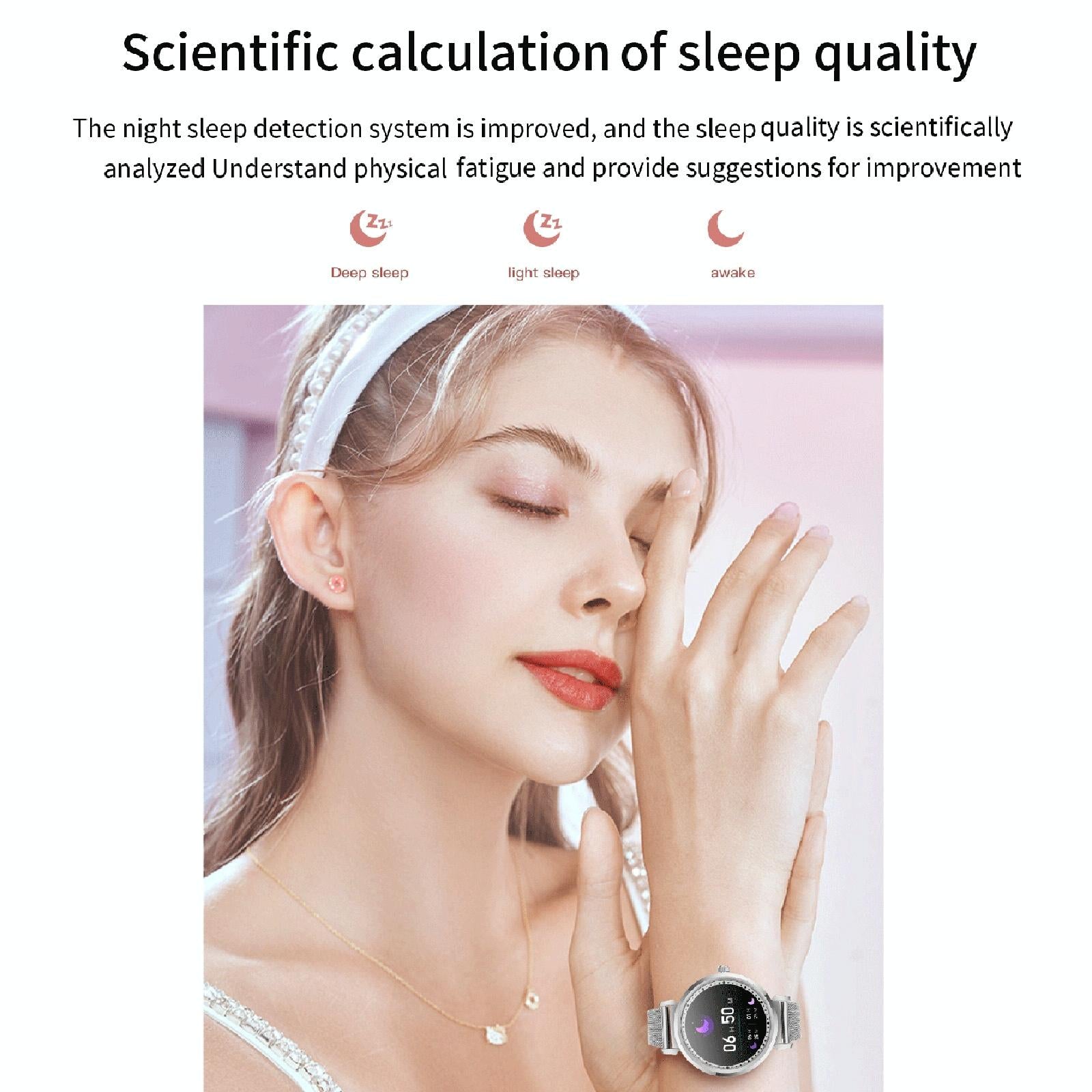 Menstrual Period Smart Bracelet With Blood Pressure And Heart Rate Monitoring - Gold 13
