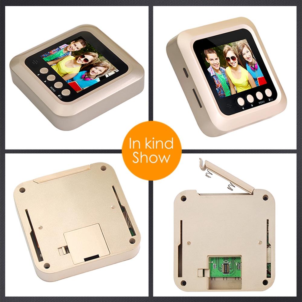 2.4 Screen 2.0Mp Security Camera With Night Vision And Video Recording - No Disturb Peephole Viewer - Gold 11
