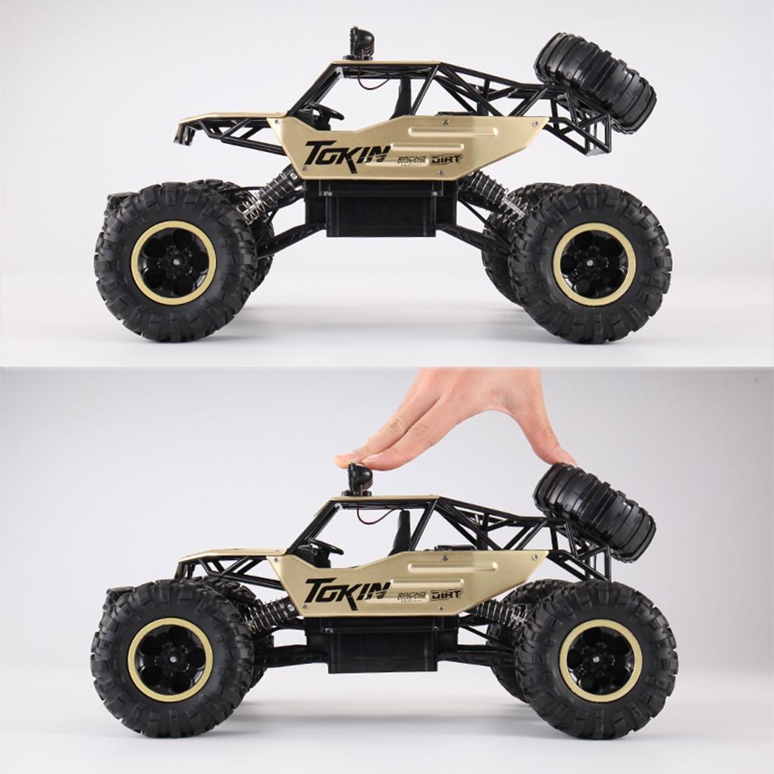 37cm Remote Control Bigfoot Climbing Car - 1 12 Alloy 4wd Cross-country Toy - Gold 8