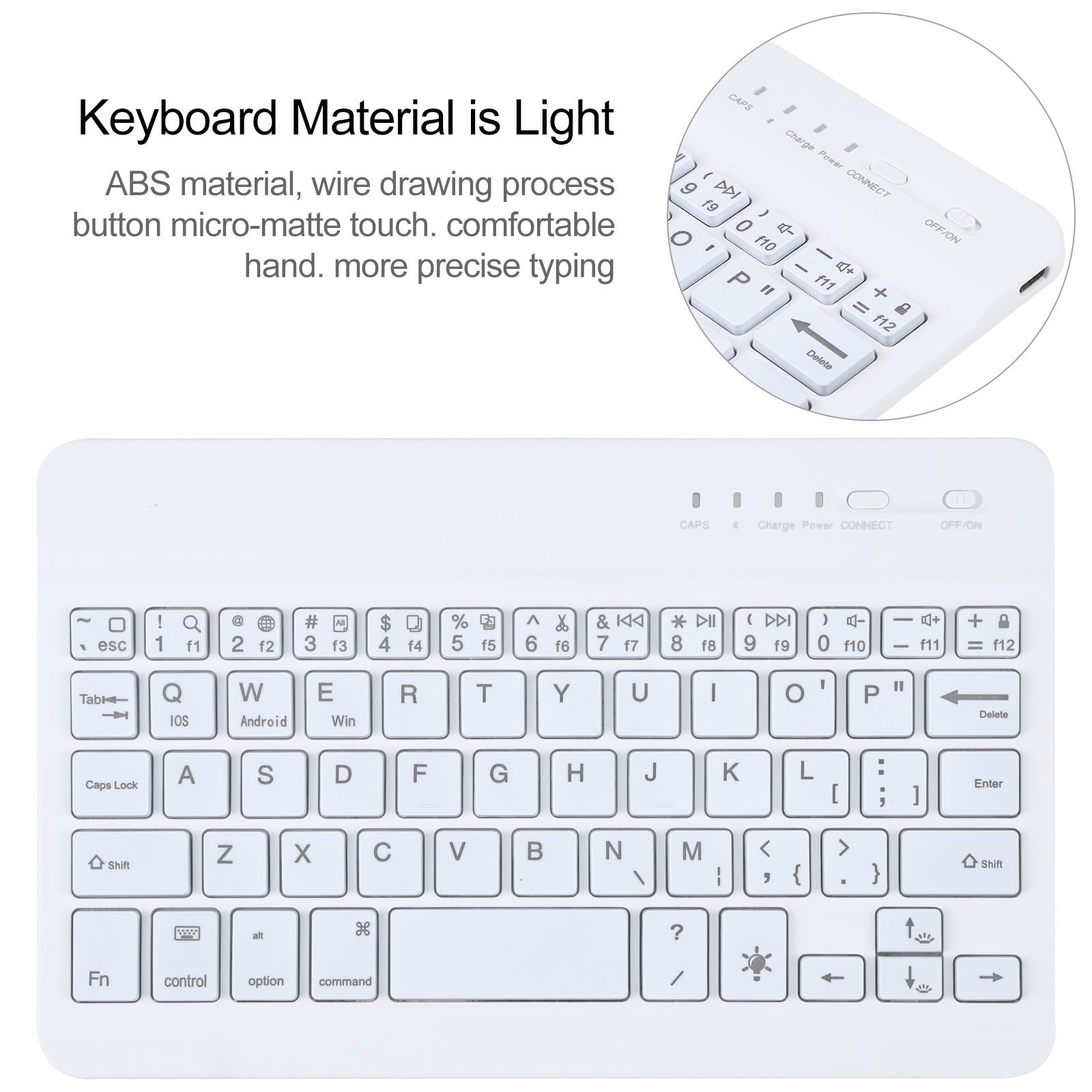 Ultra-Thin Detachable Bluetooth Keyboard Leather Case For Ipad Mini 6 - Gold 8
